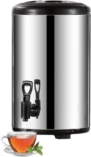 Geïsoleerde waterdispenser met kraantje, 8 liter, zilver