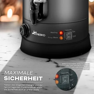 Glühweinautomat en warmwaterdispenser RVS