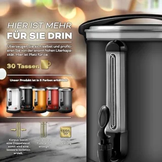 Glühweinautomat en warmwaterdispenser RVS