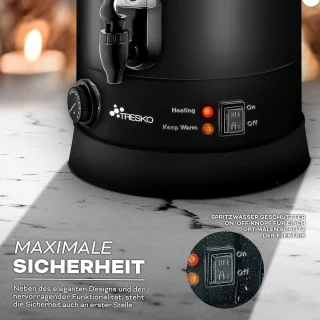 Glühweinketel 10L met thermostaat en tapkraan