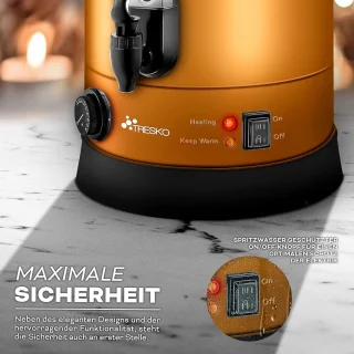 Glühweinketel 20L thermostaat Heetwaterdispenser