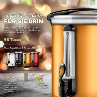 Glühweinketel 20L thermostaat Heetwaterdispenser