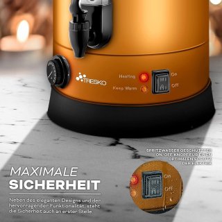 Wat vinden we goed aan de Glühweinkoker 30 L - RVS Glühweinautomaat