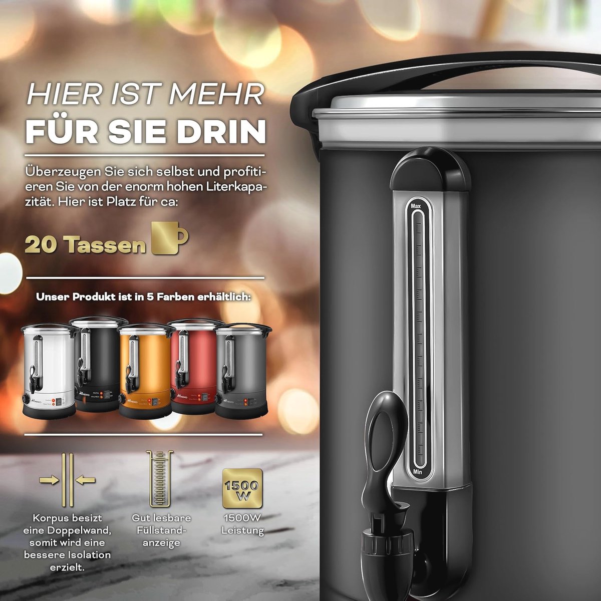 Glühweinkoker RVS 6,8L