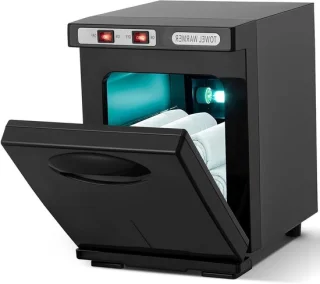 Handdoekwarmer desinfectiekast zilver