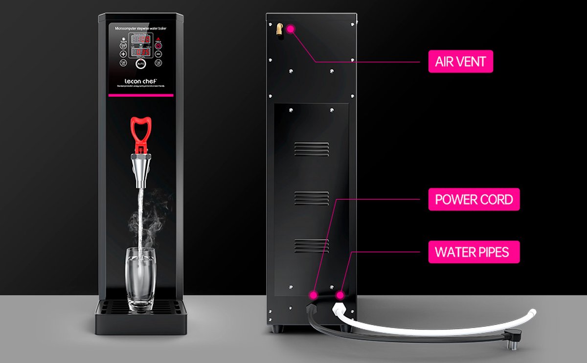 Wat vinden we goed aan de Heetwaterdispenser 15L 100°C Roestvrij Staal 3000W