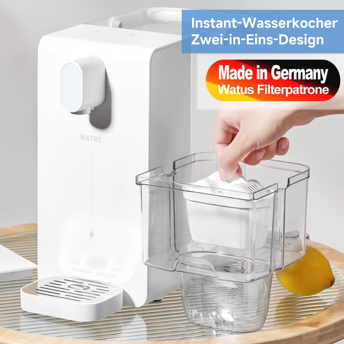 Heetwaterdispenser 3.4L met Waterfilterpatroon en 5 Instelbare Standen