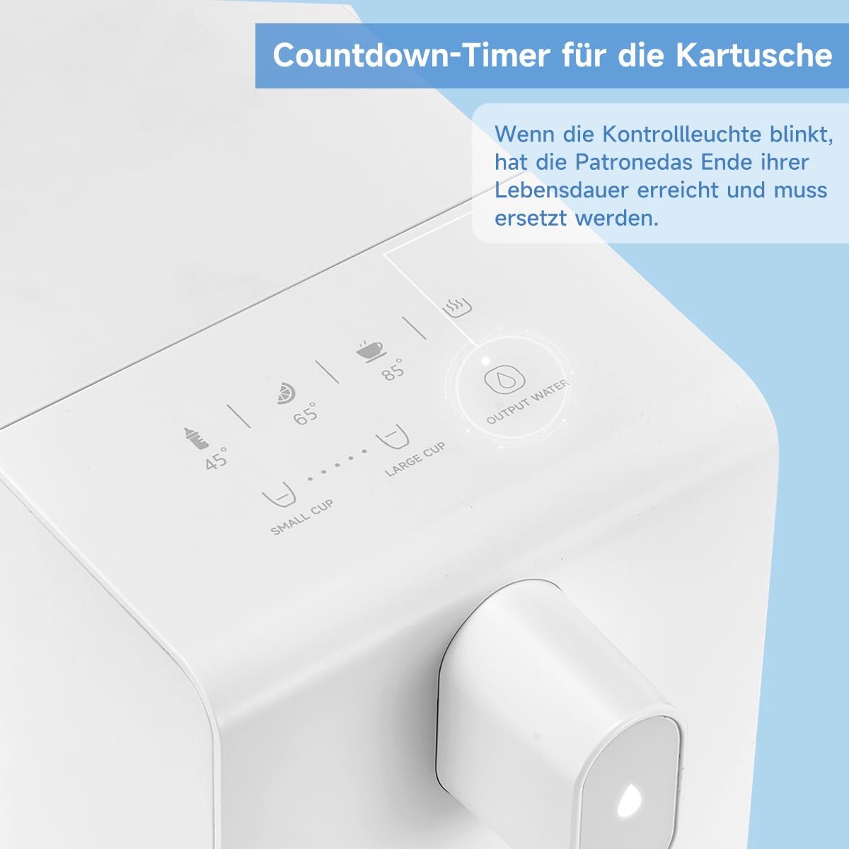 Heetwaterdispenser 3.4L met Waterfilterpatroon en 5 Instelbare Standen