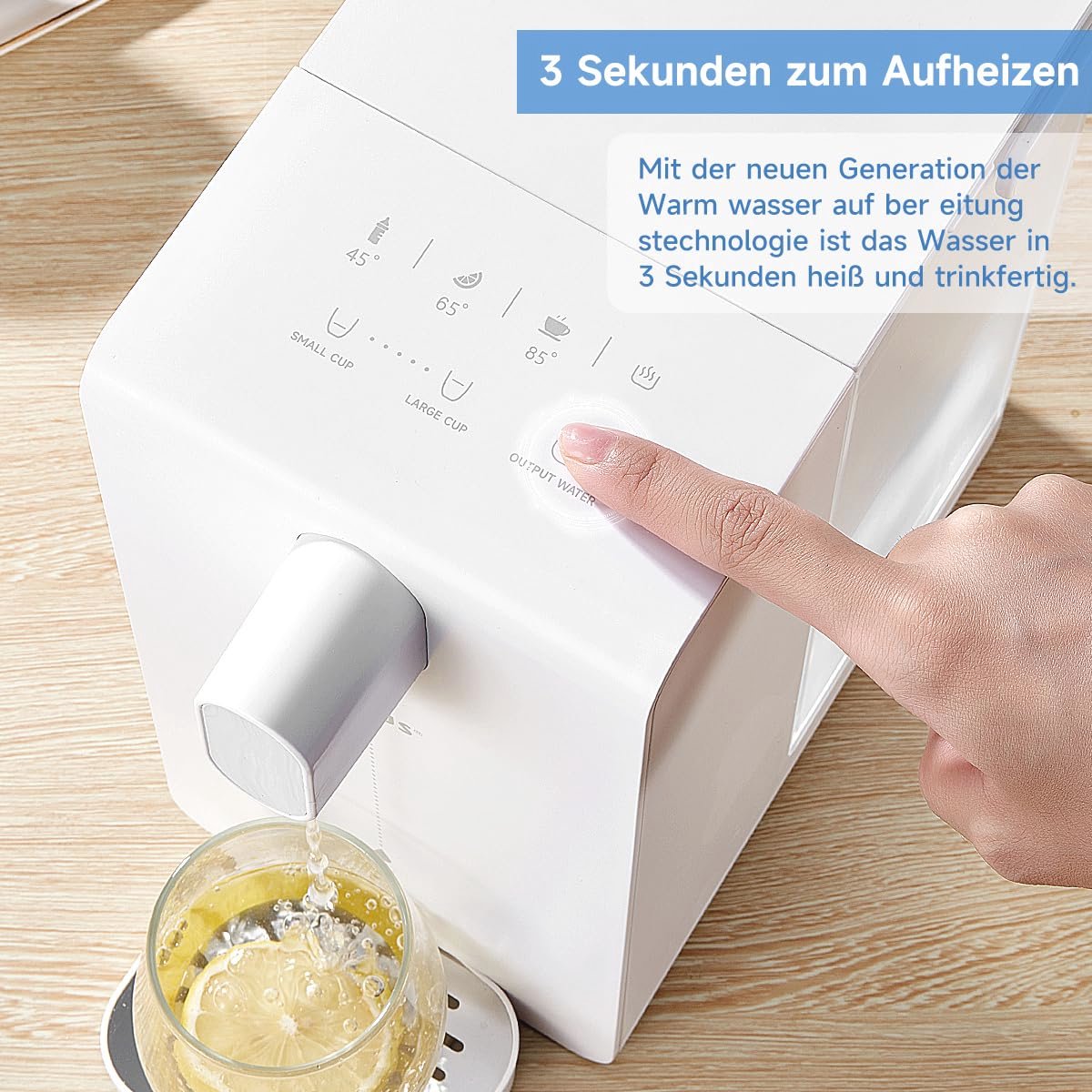 Heetwaterdispenser 3.4L met Waterfilterpatroon en 5 Instelbare Standen