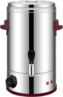 Heetwaterdispenser catering urn 20 liter zilver