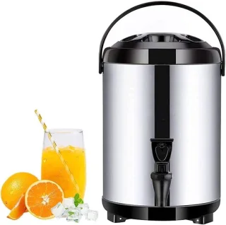 Heetwaterdispenser met kraan 10 liter zwart
