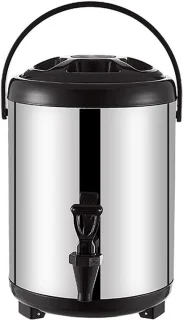 Heetwaterdispenser met kraan 75 liter zwart