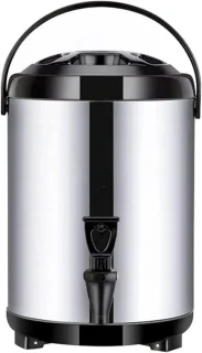 Heetwaterdispenser met kraan - geïsoleerde koffie urn - 8l - zwart