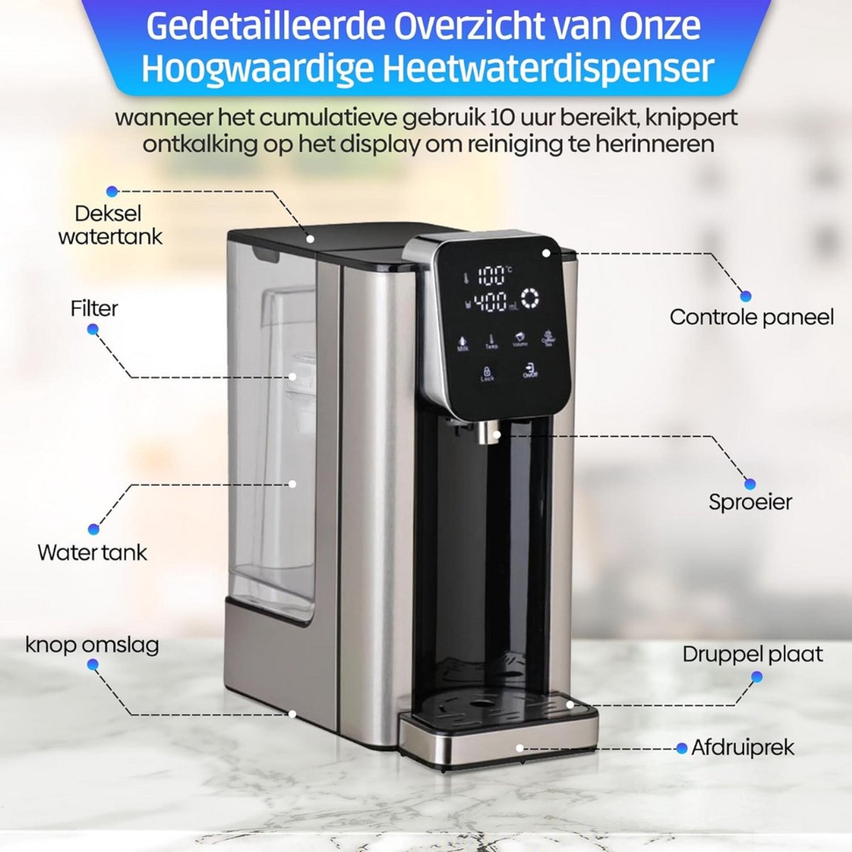 Heetwaterdispenser Warmwaterdispenser Heetwatertap