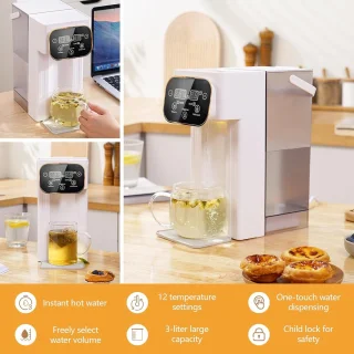 Heetwaterdispenser - waterkoker met filter - wit