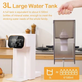 Heetwaterdispenser - waterkoker met filter - wit