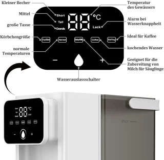 IBETTERTEC Heetwaterdispenser 3L