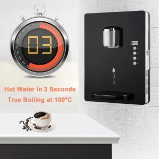 Instant warm waterkraan wandmontage wit