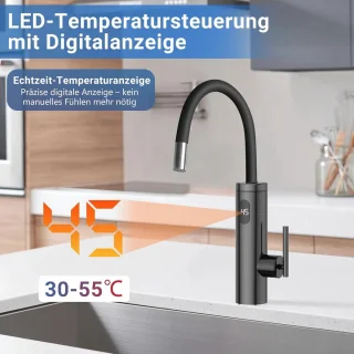 Instant warmwaterkraan RVS