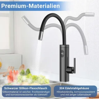 Instant warmwaterkraan RVS