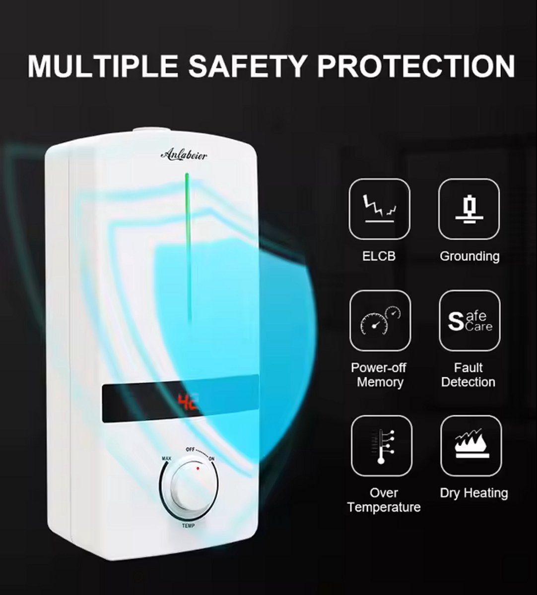 Instant Water Heater Electric Tankless - Shower & Kitchen