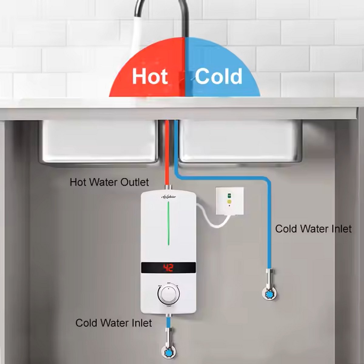Instant Water Heater Electric Tankless - Shower & Kitchen