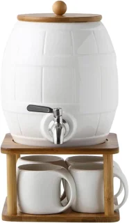 Keramische waterdispenser 4 liter wit