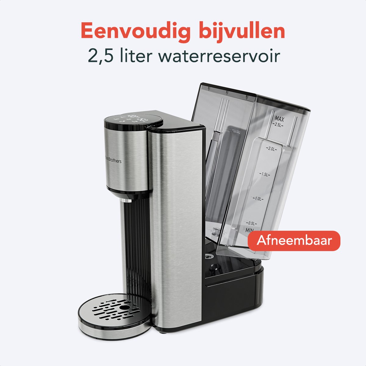 KitchenBrothers Heetwaterdispenser 2.5L RVS