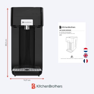 KitchenBrothers Heetwaterdispenser 2.5L Zwart