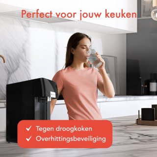 KitchenBrothers Heetwaterdispenser 2.5L Zwart