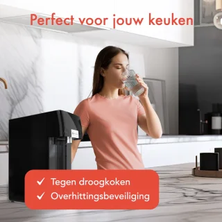 KitchenBrothers Heetwaterdispenser 2.5L Zwart