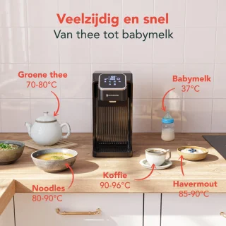 KitchenBrothers Heetwaterdispenser 2.7L Zwart