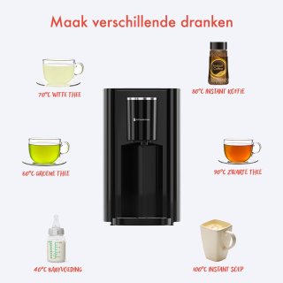 KitchenBrothers Heetwaterdispenser 2.9L Zwart