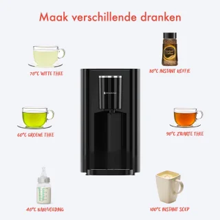 KitchenBrothers Heetwaterdispenser 2.9L Zwart