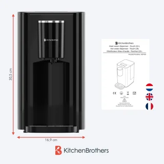 KitchenBrothers Heetwaterdispenser 2.9L Zwart