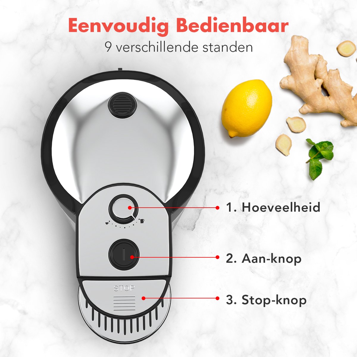 KitchenBrothers Heetwaterdispenser 2L RVS/Zwart