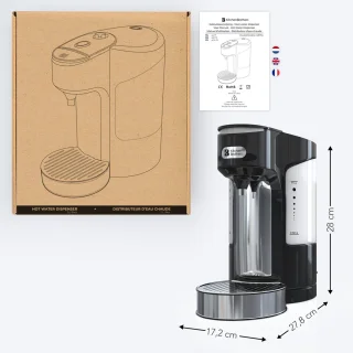 KitchenBrothers Heetwaterdispenser 2L RVS/Zwart