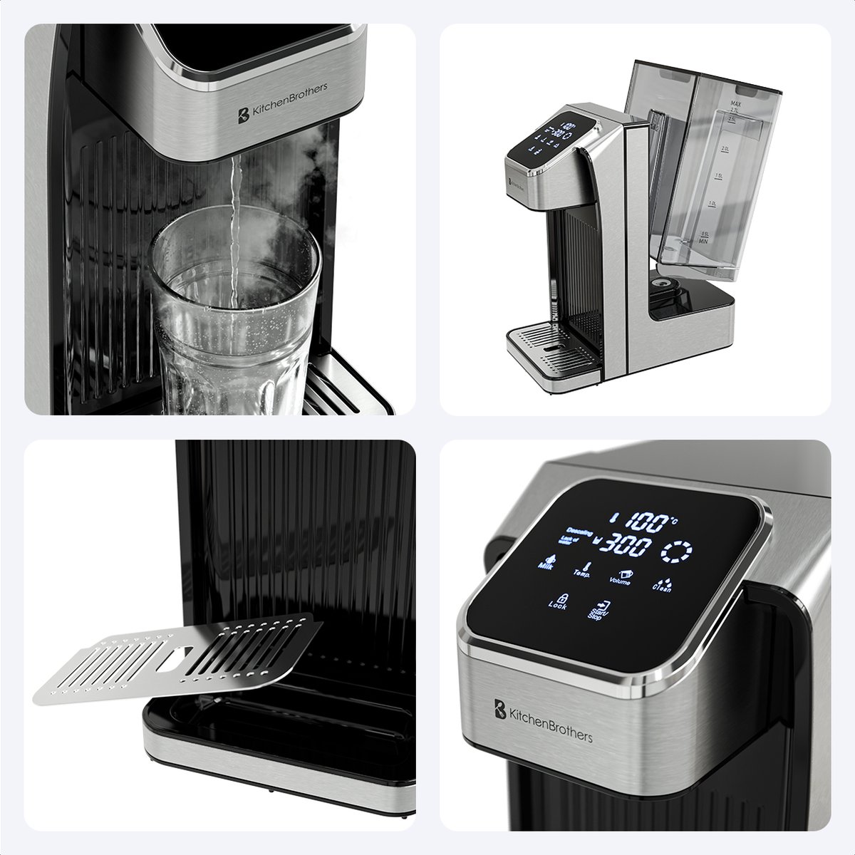 KitchenBrothers Heetwaterdispenser RVS 2.7L