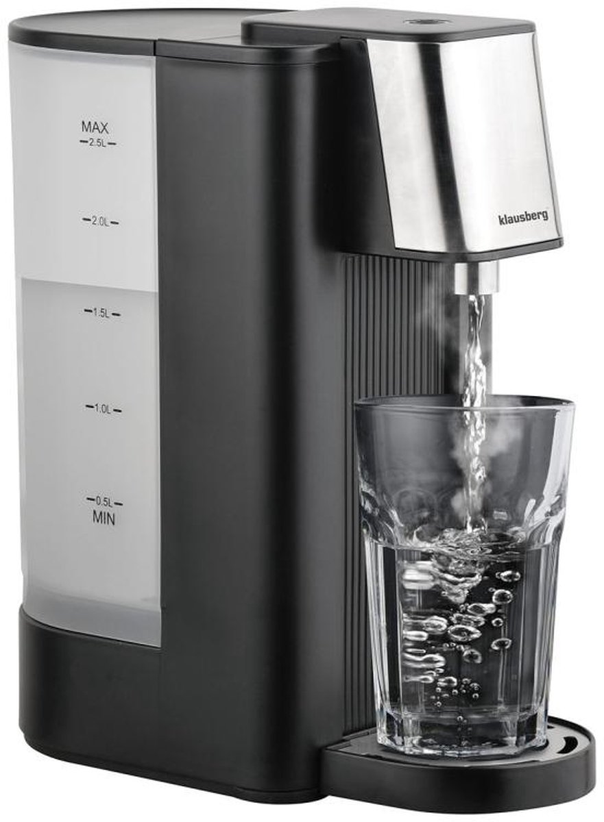 Klausberg KB7877 Hot Water Dispenser 2,5L Zwart/RVS