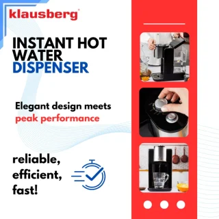 Klausberg KB7878 Hot Water Dispenser 2,2L Zwart/RVS