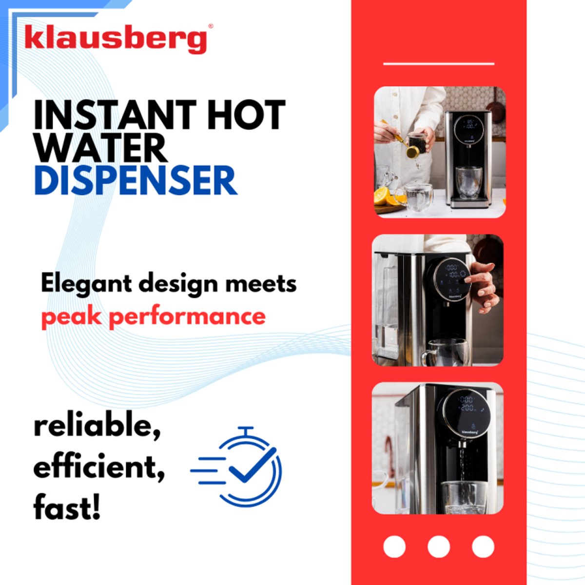 Klausberg KB7880 Heetwaterdispenser 2,7L