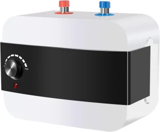 Kleine ondertafelboiler (warmwaterboiler) – wit/zwart
