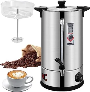 Koffie urn warmwaterdispenser 8 liter roestvrij staal