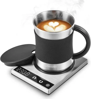 Kop Warmer - Drinkverwarmer Zilver/Zwart