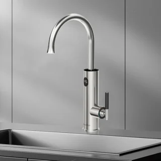 Kraan voor direct heet water - RVS met digitaal display - 360 graden draaibaar - ShopVlot