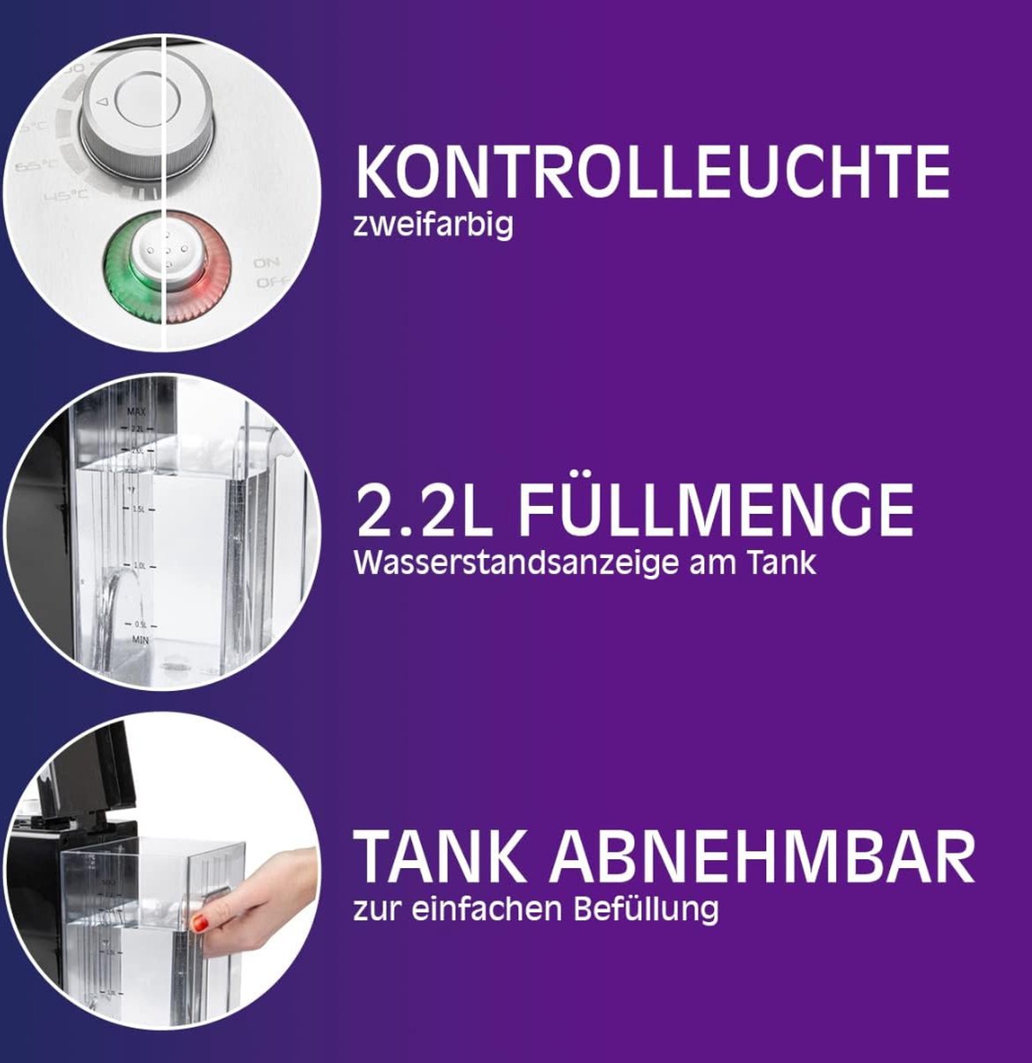 Wat vinden we goed aan de LifeStages PC-HWS 1168 Warmwaterdispenser Roestvrijstaal Zwart