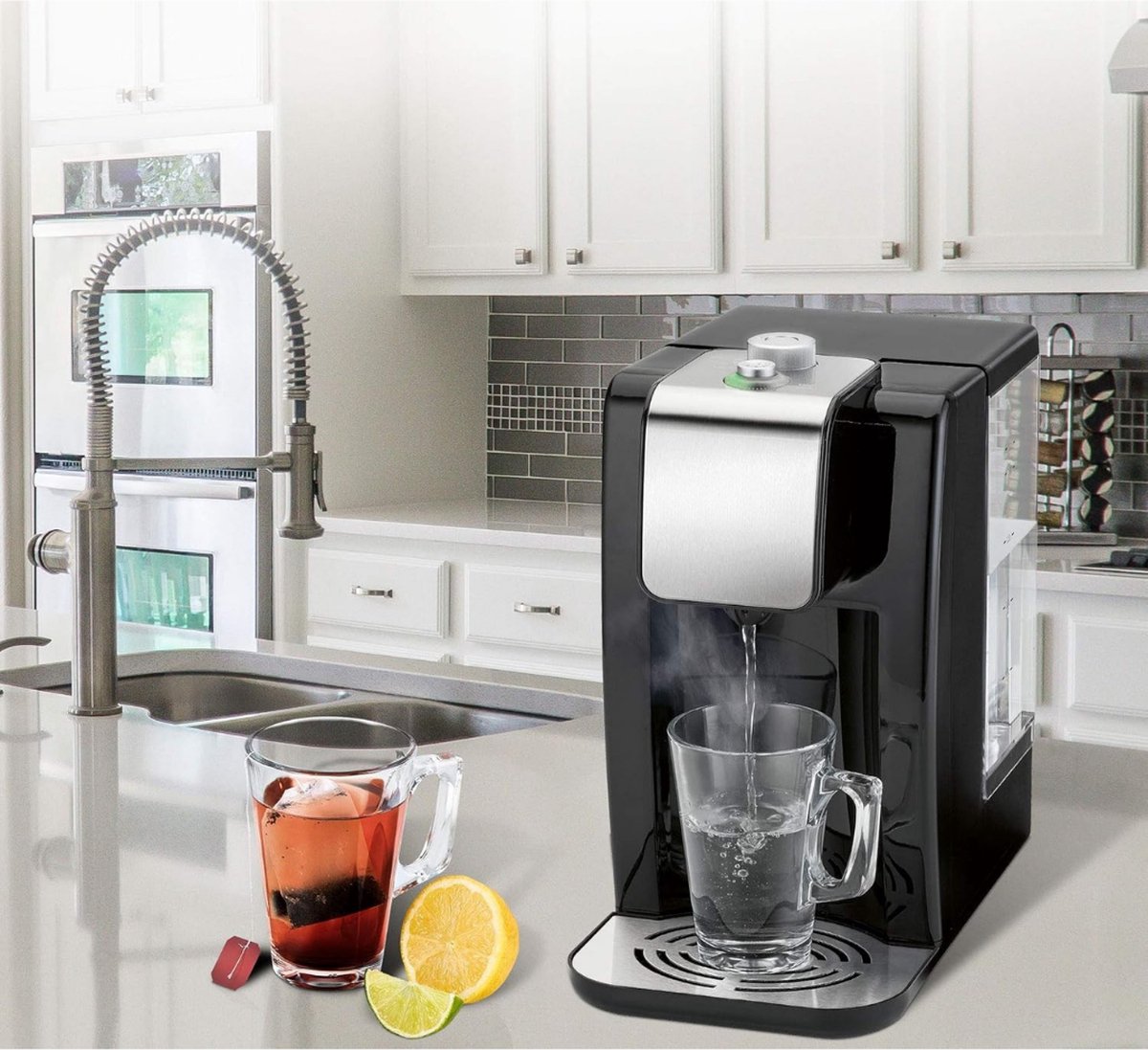 LifeStages PC-HWS 1168 Warmwaterdispenser Roestvrijstaal Zwart