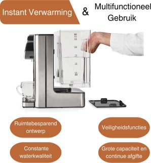 Wat vinden we goed aan de LifeStages Warmwaterdispenser Aluminium/Zwart