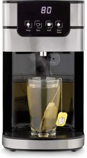 Luxe heetwaterdispenser - instant waterkoker - heetwatertap - zilver met zwart