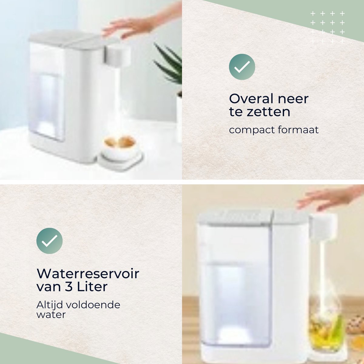 Luxe Instant Heetwaterdispenser 3L 2000W